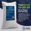Supply Solutions | Power Bloom 10-20-20 Fertilizer | Bloom Booster Fertilizer for Flowers and Plants, High Phosphorus NPK Fertilizer for Vegetable Garden, Fruit Tree and Flower Fertilizer (40 Pounds) (EXP 10/15/26)