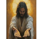 Jesus Christ Wall Decor Poster - Hand of God - I Am Always with You Canvas Print Wall Art Poster Gifts Bedroom Prints Home Decor Hanging Picture Canvas Painting Posters 24x36inch(60x90cm)