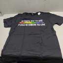 Funny Be Careful Who You Hate Gay Pride Lesbian Rainbow T-Shirt (Small, Black)
