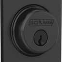 Schlage B60 N COL 622 Deadbolt with Collins Trim, Keyed 1 Side, Highest Residential Security, Matte Black, B60NCOL622