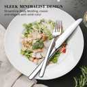 KINGSTONE Silverware Set, 20 Piece Flatware Cutlery Set for 4, 18/10 Stainless Steel Silverware Mirror Polished Dishwasher Safe for Home, Restaurant, Wedding, Party(Silver, 20 pieces for 4)