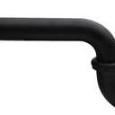 Westbrass A400-1-62 1-1/2" OD 17 Gauge P-Trap with High Box Flange, Matte Black