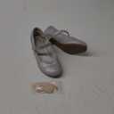 K KomForme Mary Jane Shoes with Low Heel Rhinestones Princess Flats Dress Pump Shoes for Little Kid/Big Kid Silver 3