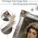 Silver Picture Frame 8x10 Vintage Victorian Picture Frames Antique Gothic Baroque Ornate for Wall or Tabletop Display, Fits 8x10 or 5x7 Photo with Mat