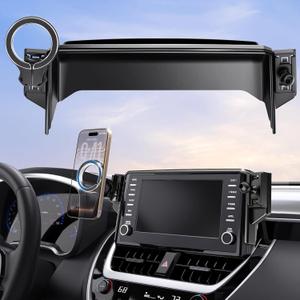 Phone Holder for Toyota Corolla 2026 2025 2024 2023 2022 2021 2020 & Corolla Cross 2022-2026 Accessories: (Fits 8 inch Screen)(Compatible with MagSafe) Magnetic Cell Car Mount for iPhone Samsung