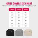 Grill Cover by Grillman, Gray, 60 Inch, BBQ Outdoor Grill Covers, Charcoal & Gas Grills, Waterproof, Rip-Proof, Weather-Resistant, Anti-UV, Barbecue Cover for Weber, Genesis, Charbroil, Nexgrill, etc