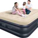 SENNOUL Air Mattress Queen with Built in Pump, Inflatable Mattress Blow Up Mattress 18 Raised Comfort,Upgraded Surface Portable Bed, Air Bed for Home, Guest, Camping, Colchone Inflable, 650 lbs