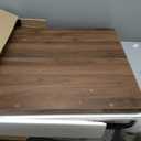 Square Nesting Coffee Table Set of 2, 23.6"+19.7" Nesting Tables,Small Square Coffee Table with Fluted,Center Table for Living Room Bedroom Office Balcony Yard (Walnut)