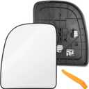 Driver Side Mirror Fit for Ford F250 F350 F450 1999-2007/ E150 2002-2004/ E350 2002-2019/ E450 2002-2017/ Excursion 2000-2005，Left Side Upper Mirror Glass 4C3Z17K707-AC