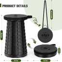 Qiguet Upgraded XXL Collapsible Stool - Folding Stool Max 1000lb Capacity,Portable Chair - Foldable Stool with Safety Lock,Portable Stool for Camping Barbecuing Fishing Gardening,Gifts for Fishermen.