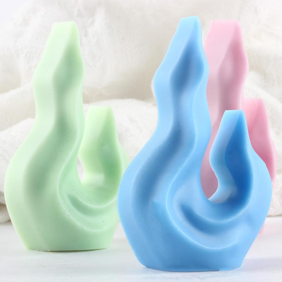 XIAOSHUI Coral Candle Mold Coral Silicone Candle Molds Coral Resin Casting Mold for Candle Home Decorate Candle Making Aromatherapy Gypsum Wax Resin Clay Craft