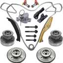 90738S Timing Chain Kit With VVT Cam Phaser Compatible with Ford Edge Explore LT 3.3L/3.5L/3.7L Replacement AT4Z6L266B,AT4Z6K254A