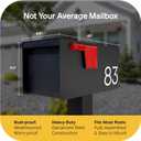 adoorn Modern Large Post Mount Mailboxes for Outside USPS Approved - Black