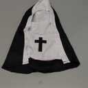 MANON ROSA Cat Costume Nun Dress- Funny Halloween Cloak Outfit for Small Medium Dogs, Cosplay Apparel for Photoshoots Parties Social Media, Adorable Pet Clothing (M(Rec wt.6-12lb))