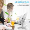 BESKAR Clip on Fan, 360 Rotation Quiet Stroller Fans with Strong Airflow,3 Speeds, Portable Small Fans with Sturdy Clamp,Perfect Personal Cooling Fan for Office Table Bedroom Kitchen