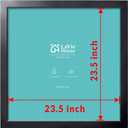 LaVie Home 24x24 Picture Frame, Square Poster Frame with High Definition Plexiglass, Horizontal or Vertical Wall Gallery 24 x 24 Frames Suitable for Photos, Artworks, Posters,Puzzle, Black 1pc