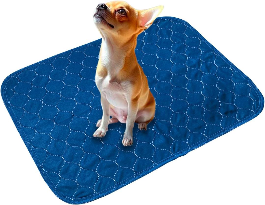 2Pack Washable Pee Pads for Dogs 18x24, Quick Dry Puppy Pads, Waterproof, Non Slip, Premium Reusable Dog Training Pads