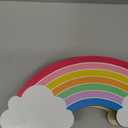 Bright Creations Rainbow Wooden Pen Holder for Desk Accessories, Cute School Supplies (12.6 x 5.04 x 2.32 In)