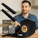 2 x Stainless Steel Stove Gap Covers With Clips  Adjustable Stove Gap Filler & Guard For Gas Stoves, Oven & Countertop Covers, Heat-resistant, Easy Installation, High-quality And Attractive