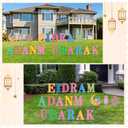 20 Pcs Ramadan Mubarak Yard Signs 17 Letters 3 Patterns with Stakes Outdoor Eid Islamic Festival Celebration Party Decorations for Home Cheerful Ramadan (Novel Style,Multicolor)