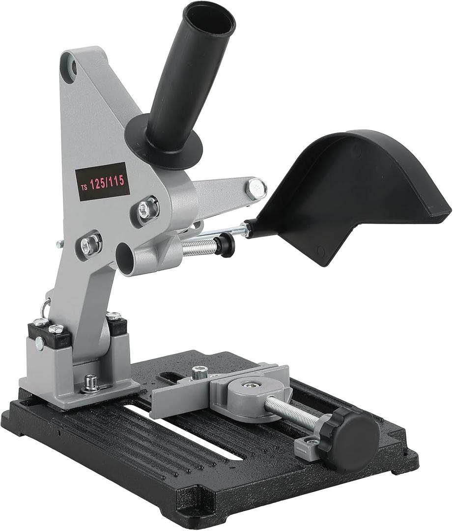 Angle Grinder Stand Grinder Holder | 45 Degree Clamp Angle Grinder Holder Bracket with Slide Handle Cast Iron Base for 100-125mm Angle Grinder