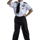 Dress Up America Pilot Costume for Kids - Airline Captain Uniform - Career Day Dress Up for Children Size M