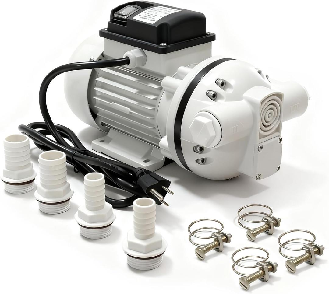 AC 110V-120V Diesel Exhaust Fluid Transfer Pump Self-Priming Electric Diaphragm DEF Pump for Urea, Oil, Water & Irrigation.Diaphragm Pumps with 400W, 10.6 GPM, 36ft Lift White