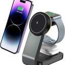 3 in 1 Magnetic Wireless Travel Foldable Charging StationMag-Safe Charger Portable Stand, Compatible with 15/14/13/12 Series | Apple Watch | Airpods