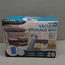 Cozy Essential Travel Vacuum Storage Bags with Rechargeable Cordless Electric Pump, Space Saver Bags for Luggage, Suitcase, Carry-On, for Clothes, Blankets, Comforters, Pillows, 26 Combo