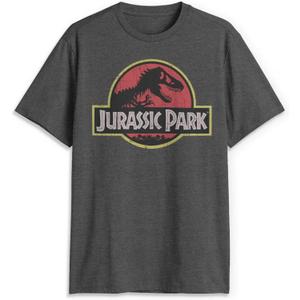 Jurassic Park Men's Big Classic Movie Logo T-Shirt (Medium)