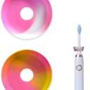 2 x The Drip Dodger Electric Toothbrush Drip Guard (Pack of 2)  Adjustable Silicone Ring to Keep Charging Base Clean  Fits Oral-B, Sonicare & More  Dishwasher-Safe - Stops Paste & Water Mess (Tie-dyed (Two Different Swirls))