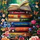 2 x MINIWAN 1000 Piece Jigsaw Puzzle for Adults, Garden Whispers Stacked Books, 27.5 X 19.7 Inches