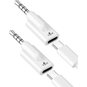 3.5 mm Jack Adapter,Type C Female to 3.5mm Male Audio Adapter,Aux Dongle for MP3 CD Players Accessories Connector Car Stereo Must USBC Connect Smartphone