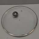 Glass lid for Large Pots and Pans, 13.25 Inch 33.7 cm Cover for Replacement, Clear Commercial Lid for Cookware Cooking, Frying Pans, Wok (Black)