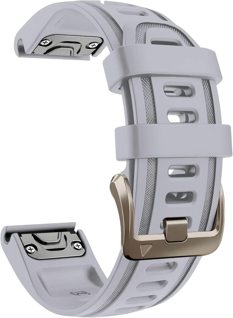 20mm Watch Band for Garmin fenix 5s 6s 7s pro solar Quick Fit 20 silicone bands replacements with light Soft gold buckle for garmin epix pro gen 2 42mm Descent Mk2s/3/3i Short for Women (20-Powder Gray) 20mm Watch Band for Garmin fenix 5s 6s 7s pro solar Quick Fit 20 silicone bands replacements with light Soft gold buckle for garmin epix pro gen 2 42mm Descent Mk2s/3/3i Short for Women (20-Powder Gray)