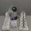 Modern 5 Light Small Crystal Chandelier 30 Inch Black Semi Flush Mount Ceiling Light Fixture for Kitchen Dining Room Bedroom Entryway Living Room Hallway, E12