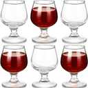 CHENGU 6 Pieces 2 Oz Mini Shot Glass Set for Whiskey, Brandy, Tequila Clear Tasting Glasses, Snifters, Cordial and Sherry Glasses