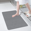 Extra Large Stone Bath Mat, 32''x20'' Non-Slip Diatomaceous Earth Stone Bath Mat, Super Absorbent Quick Drying for Bathroom/Kitchen, Easy to Clean