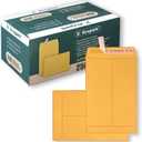 Xxcxpark 250 PCS 6x9 inches Security Catalog Envelopes Printable Self Seal Envelopes, Anti Tear brown Kraft Envelopes for Invitation Cards, Pictures, Photos, Documents