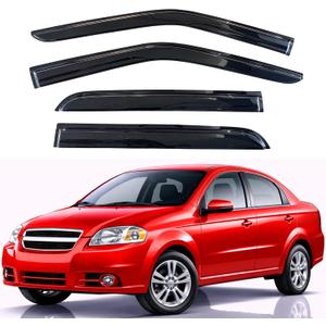 KPY Rain Guards Fit for 2007-2010 Chevrolet/Chevy Aveo, Out-Channel Window Visors Vent Wind Deflectors 4PC, Car Accessories for 07-10 Aveo (Excludes Hatchback)
