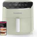 Nuwave Brio Plus Air Fryer 8 Qt, New & Improved, PFAS-FREE, 7 Digital One-Touch Cook Functions that AIR FRY, BAKE, ROAST, DEHYDRATE, TOAST, REHEAT, PREHEAT, 150 Presets, 50F~400F (Cream)