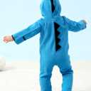 babygoal Baby Christmas Bunting Bodysuit Outfit, Hooded Animal Onesie Costume, Newborn Toddler Romper Jumpsuit (0-3 Months, Dinosaur)