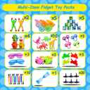 1000 Pcs Party Favors for Kids, Fidget Toys Bulk, Prizes for Kids, Fidget Stocking Stuffers Birthday Party Gifts, Carnival Treasure Classroom Prizes Box, Goodie Bag Stuffers