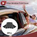 Door Pillar Window Trim Anti Scratch Sticker Pillar Posts Door Outer Exterior Cover for KIA Sorento 2011-2015 Black Front Rear Left Right