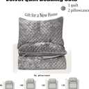 Velvet California King Quilt Size Set 106x118 Luxury Soft Bedspread Coverlet 3-Piece King Comforter Sets with 2 Pillow Shams 20x36 Super Cozy for All Seasons Velvet Bedding Set, Gray