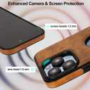 Leather Case for iPhone 13 Pro Max Case, Protective Slim with Kickstand Shockproof Phone Cases, Built-in Invisible Stand Compatible with iPhone 13 Pro Max 6.7'' (Brown, for iPhone 13 Pro max)