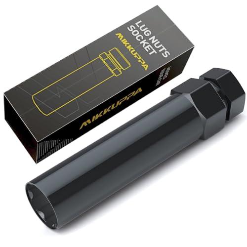 MIKKUPPA Small 6 Spline Lug Nuts Socket Key, Compatible with 3/4“ (19mm) and 13/16“ (21mm) Hex Wrench, for Thread 1/2" 12mmx1.5 12mmx1.25 Wheel Nuts Tuner Tool
