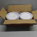 Disposable Paper Plates 8.5 Inch 300 Count, Soak Proof and Cut Resistant Heavy Duty Paper Plates Bulk for Parties, Picnics, Camping, and Everyday Meals (Blue)