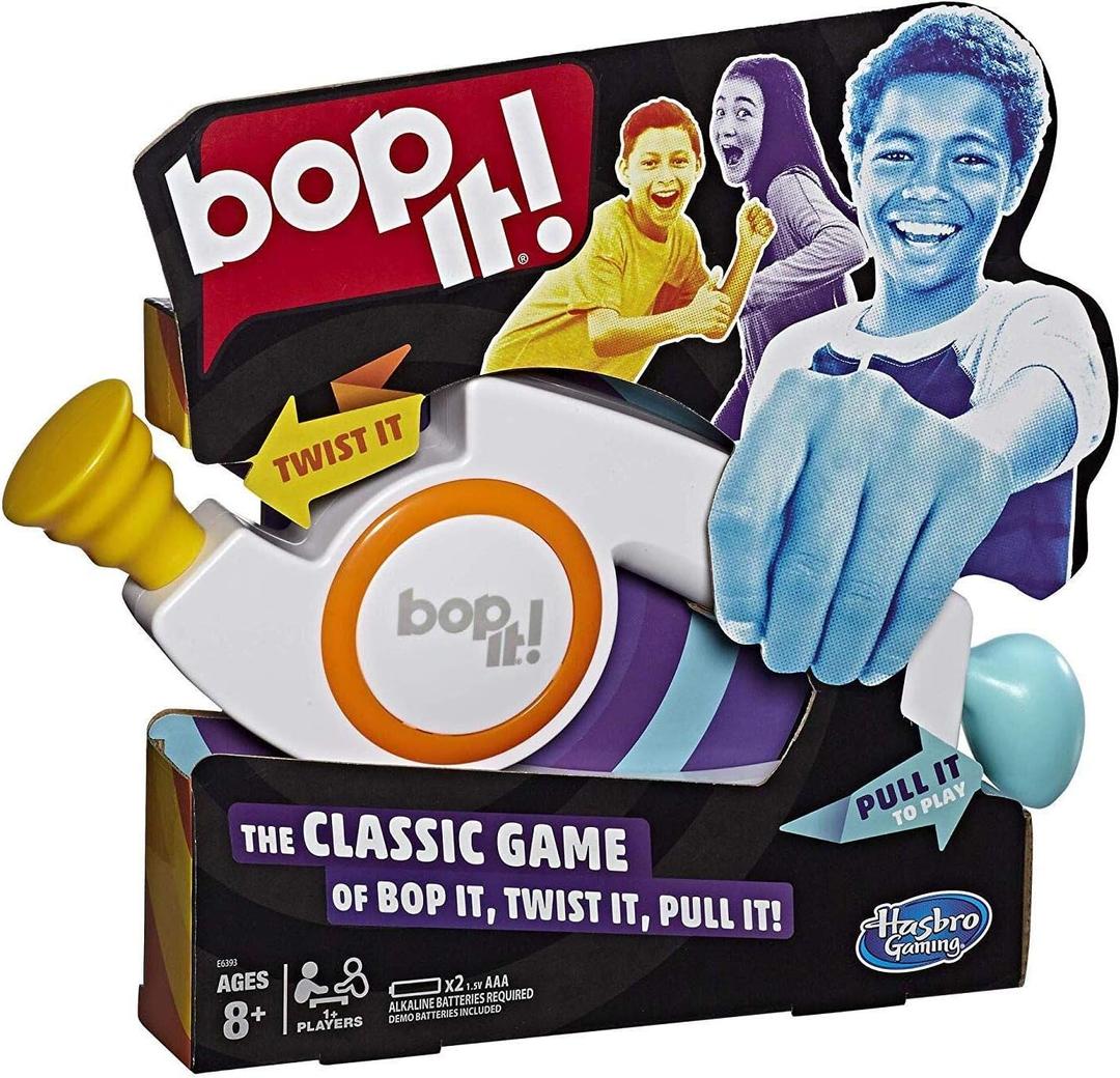 Hasbro Gaming Bop It! Electronic Game for Kids Ages 8 and up, Kids Games for 1 or More Players, Board Games for Kids, Kids Gifts, 1 Pack