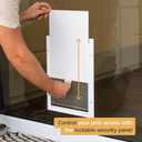 Hakuna Pets Deluxe Aluminum Pet, Cat and Dog Door with 2-Way Locking Panel for Screens, Doors and Walls up to 2.8" Thick, Large, White